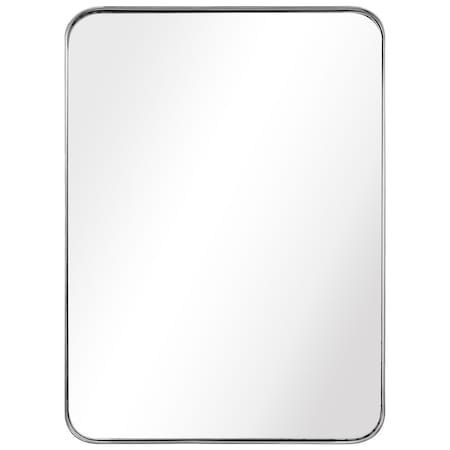 Solid Storage Supplies Ultra Polished Silver Stainless Steel rectangular Wall Mirror SO2960546